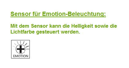 mit Sensor für Emotion-Beleuchtung