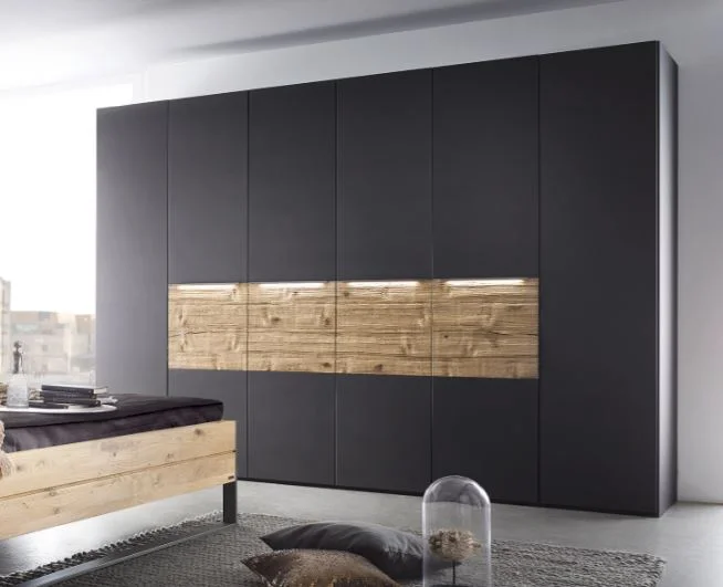 Thielemeyer Steel Schlafzimmerset inkl. Drehtürenschrank 6-türig - Lack graphit - Ansicht 2