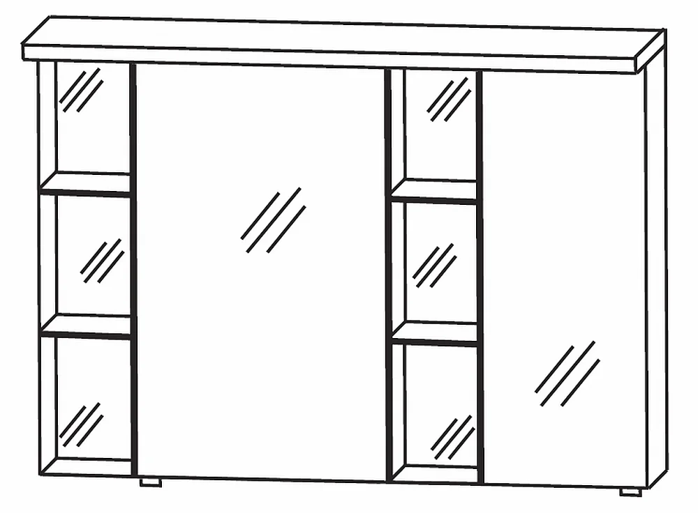 Spiegelschrank 100 cm S2A42R1S1