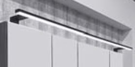 LED Aufbauleuchte Hanna in Schwarz matt - 120 cm breit