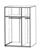 Korpus für Schiebetüren - Breite 150cm / Höhe 222cm