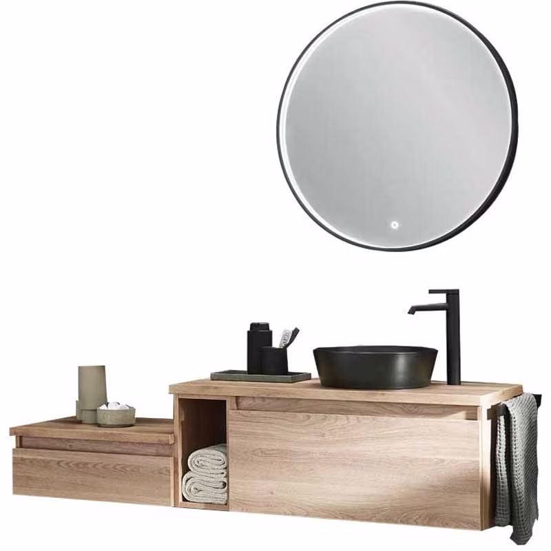 Puris Vialli Badmöbel Set 160 cm breit - Becken rechts