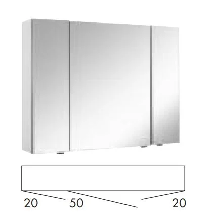 MARLIN 3980spiegel - Spiegelschrank 90 cm breit - SOX9