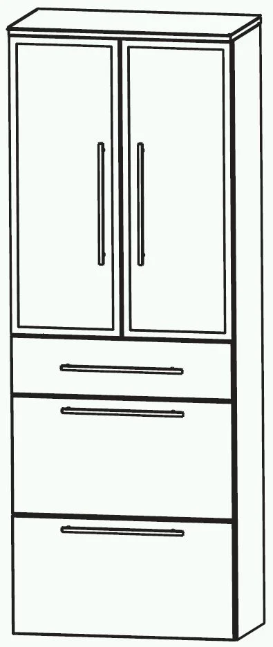 Puris Swing Glastür-Hochschrank 60 cm HNA096B7M - Ansicht 2