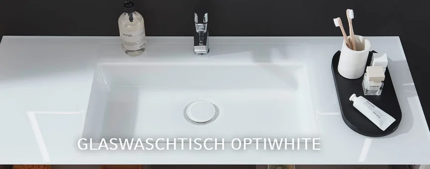 Nr. 82 - Optiwhite Glas Möbelwaschtisch