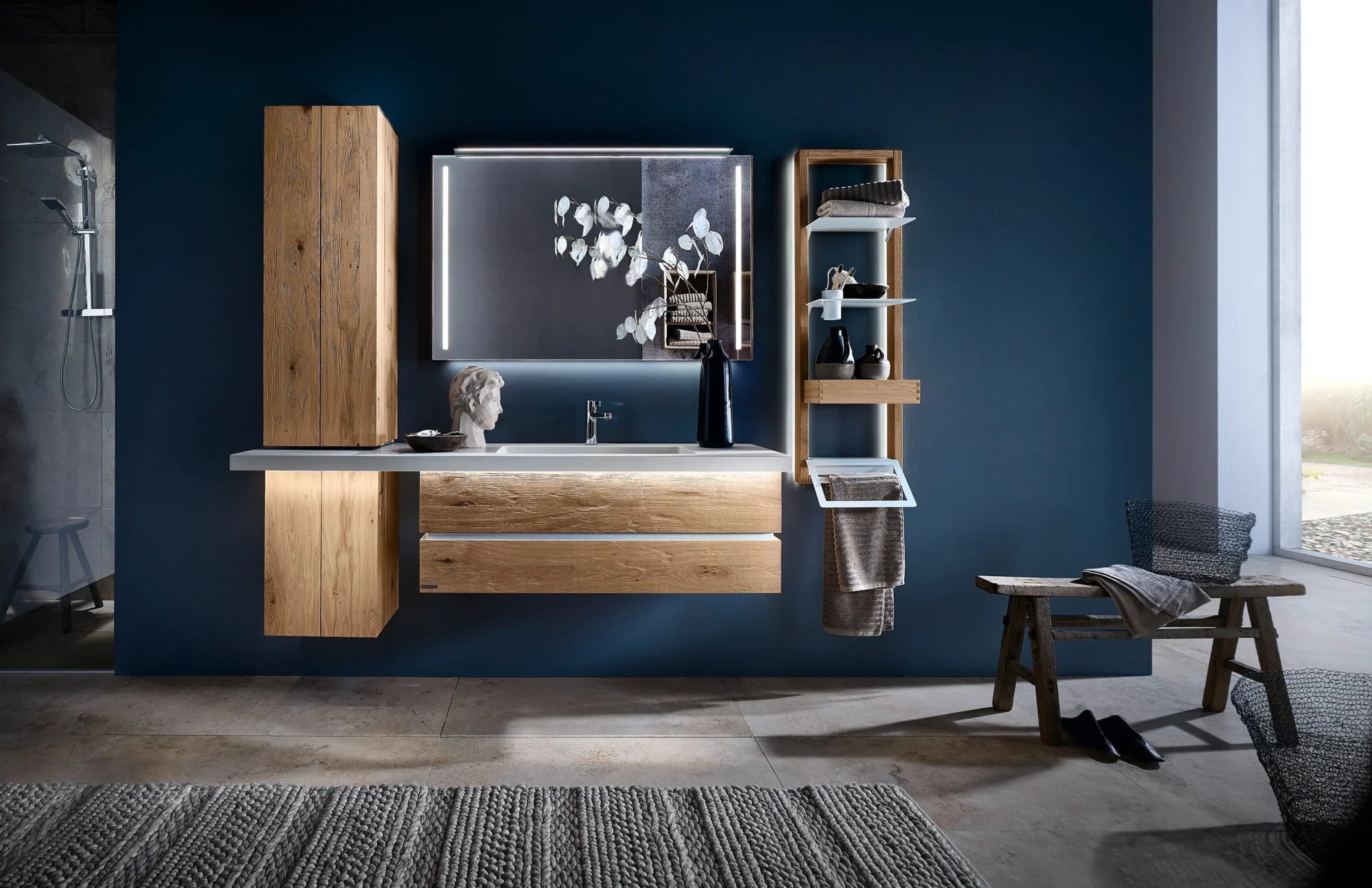 Thielemeyer Fresh Massivholz Badmöbelset 800462/801462 - Vorschlag 15 - 177 cm - Ansicht 2
