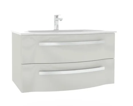 Pelipal 4005 Badmöbel Set mit Spiegelschrank mit Kranzboden - 92 cm - Ansicht 5