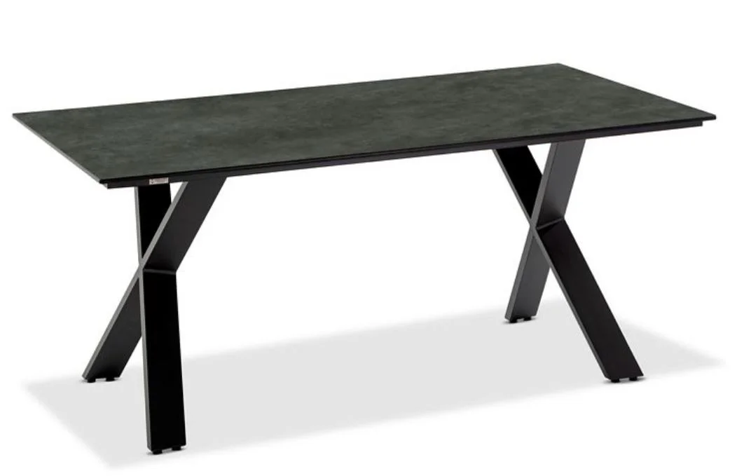 Niehoff Garden Esstisch Noah mit X-Gestell Anthrazit - HPL Platte / T1G9-