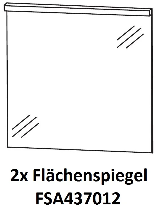Puris Unique Badmöbelset 172 cm mit 2 x Flächenspiegel - Ansicht 8