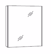 Spiegelschrank 60 cm SAD6R - ohne Aufsatzleuchte