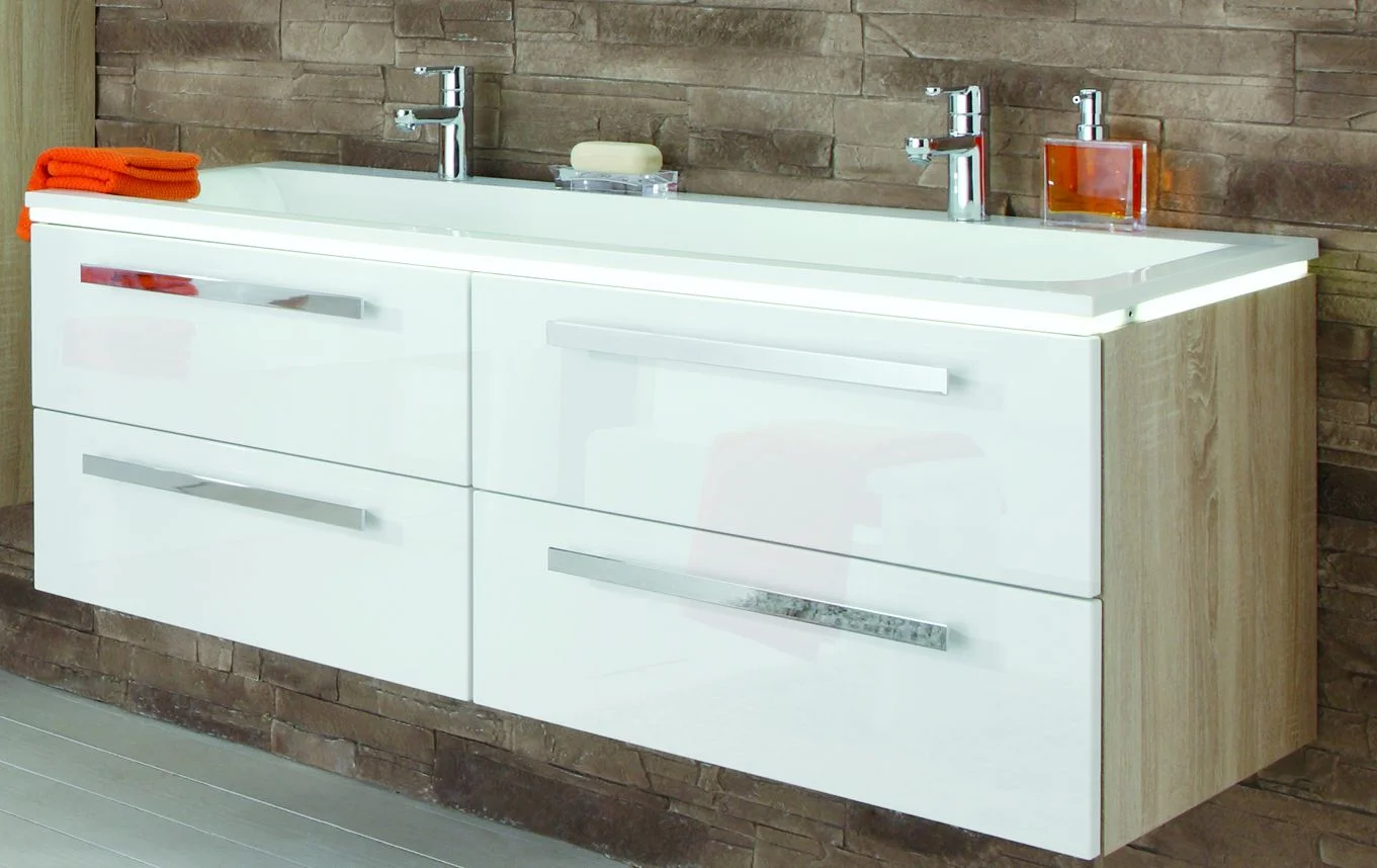 Puris Star Line Bad-Konfigurator 140 cm - für einen Doppelwaschtisch - Ansicht 3