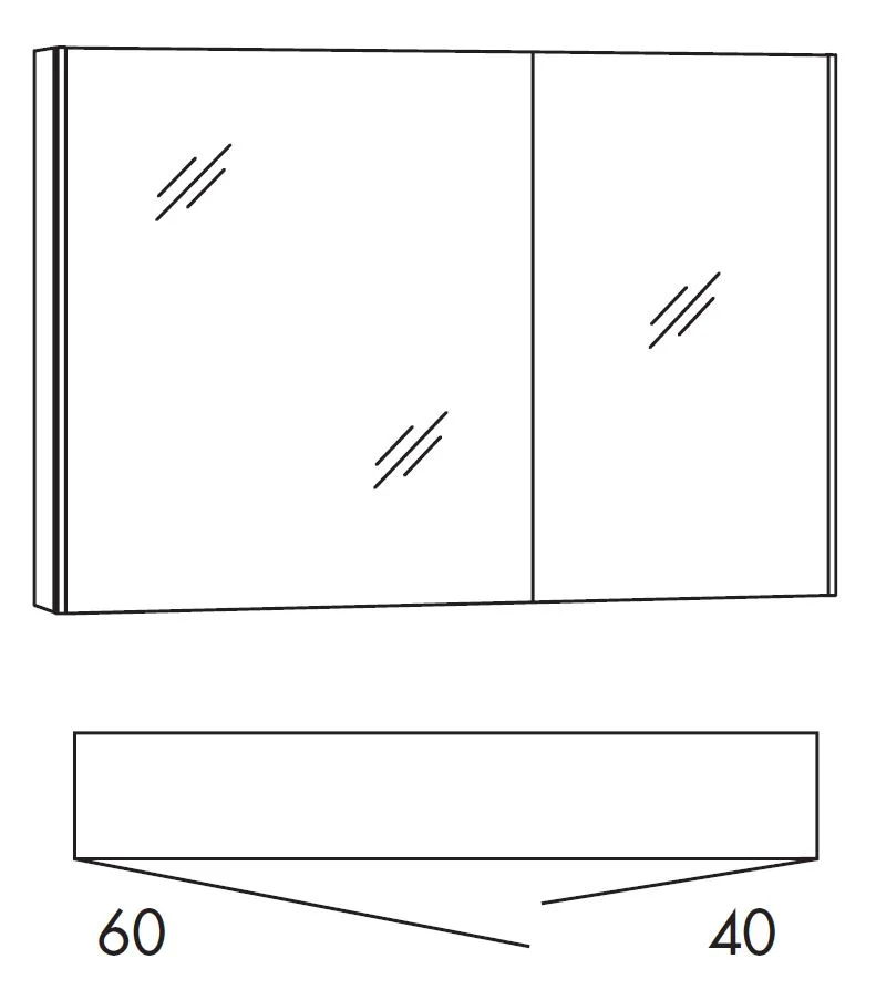 Spiegelschrank 100 cm SAD10L