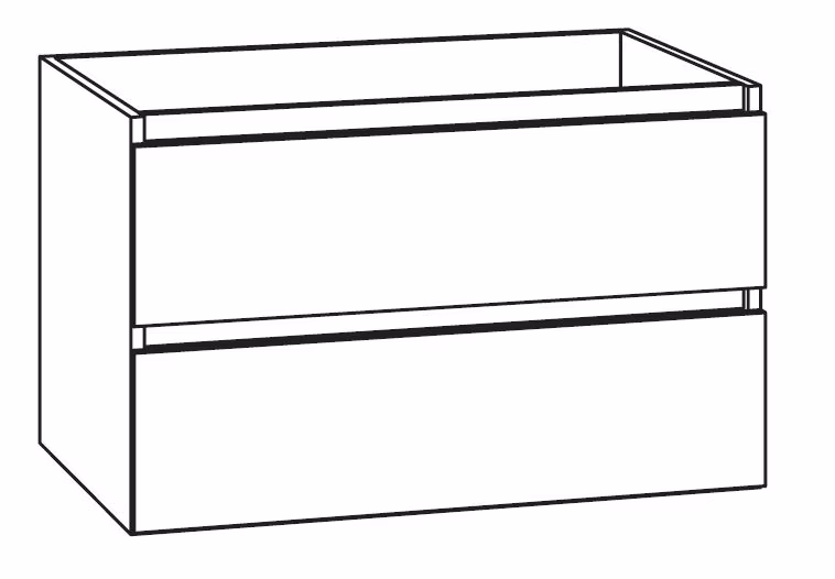 MARLIN 3290fair Bad-Kombination 80 cm breit, mit Spiegelschrank - Variante 3 - Ansicht 6