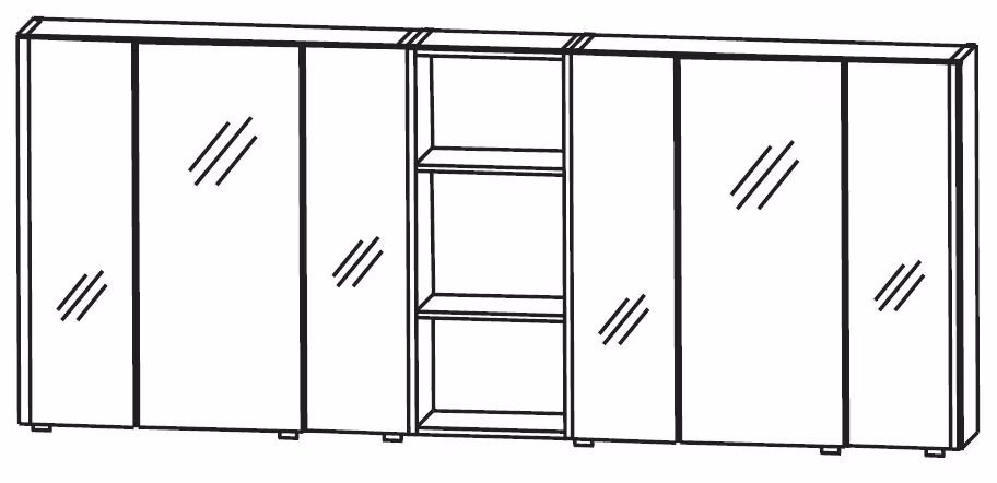Puris Linea Spiegelschrank 170 cm S2A431779 Serie B - Ansicht 2