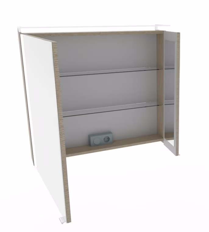 Marlin Bad 3250 Bad-Spiegelschrank 80 cm breit SAD8L / SAD8R - Ansicht 3