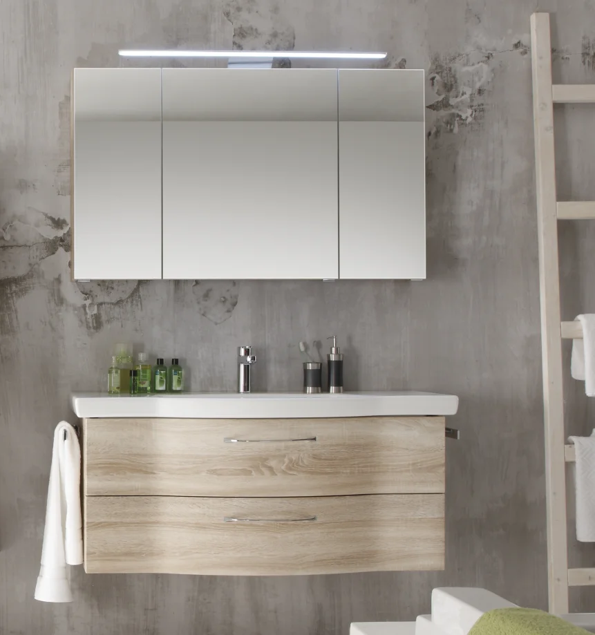 Calmo Badmöbelset 122 cm breit - 3-teilig - Ansicht 2