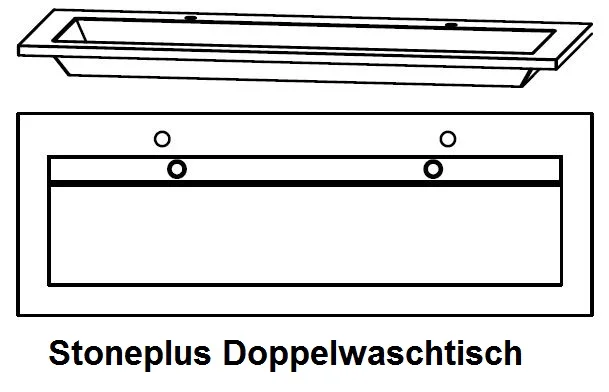 Puris Star Line Badmöbel Set 140 cm - Doppelwaschplatz - Ansicht 7