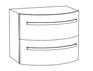 MARLIN 3040city Waschtisch-Set 60 cm - Mineralmarmor - Ansicht 2