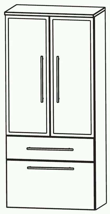 Puris Swing Glastür-Mittelschrank 60 cm MNA886B7M - Ansicht 2