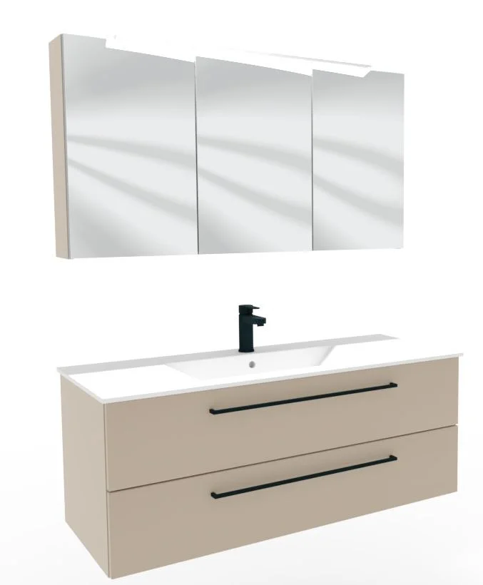 Puris Fresh Badmöbel Set mit Keramikwaschtisch - 120 cm - Ansicht 12