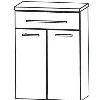 Puris Fine Line Highboard mit Wäschekippe 60 cm HBA556A7W - Ansicht 2