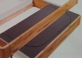 mit Saceto - Stoffabdeckung zum Bettkasten - in Polyester grau / 137x64 cm - 1 Stück