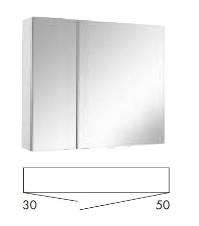 MARLIN 3980spiegel - Spiegelschrank 80 cm breit - SOX8R