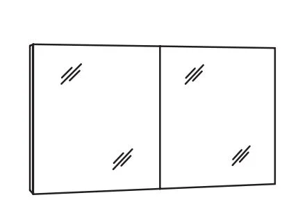 MARLIN 3980spiegel - Spiegelschrank 120 cm breit - SOXD12D