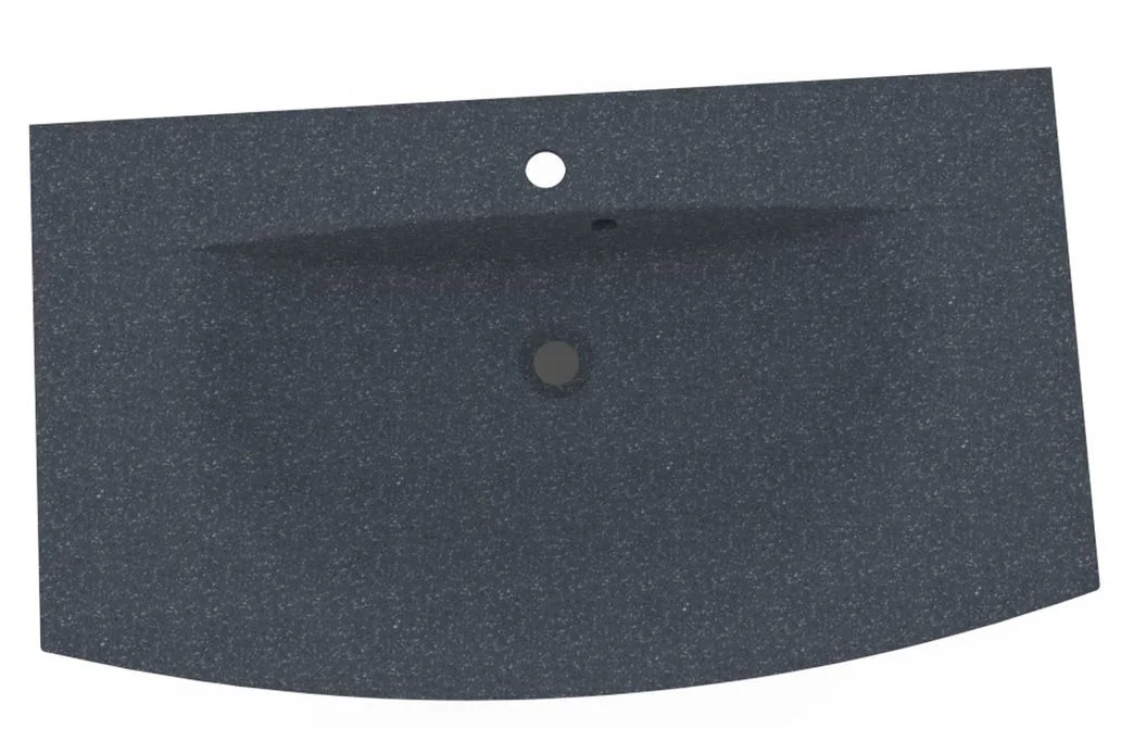 Mineralguss Waschtisch metallic grey - in der jeweiligen Breite