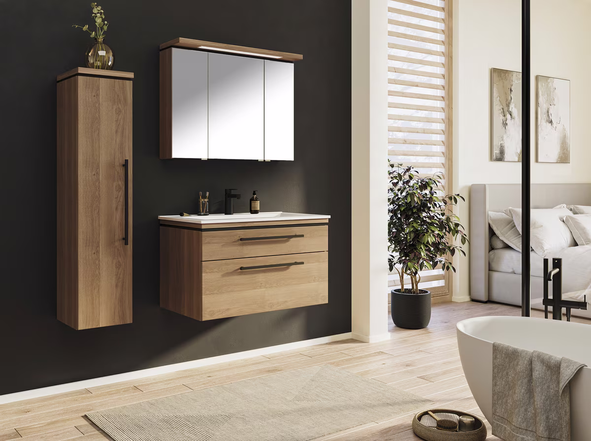 Puris Cool Line Badmöbelset 90 - mit Spiegelschrank Serie A - Ansicht 4