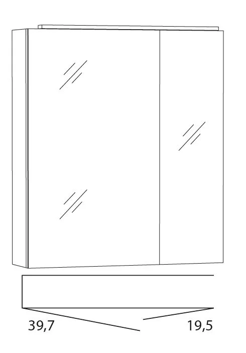 MARLIN 3040city Spiegelschrank 60 cm SLLB6