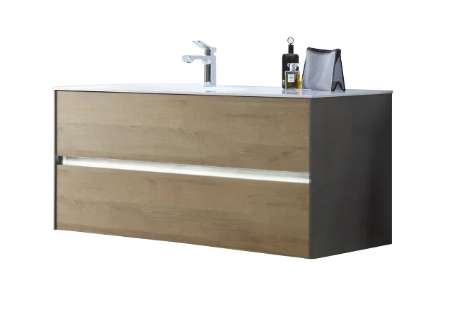 Pelipal 6010 Waschtisch mit Unterschrank 113 cm breit 2 Auszüge – Becken Links - Ansicht 3