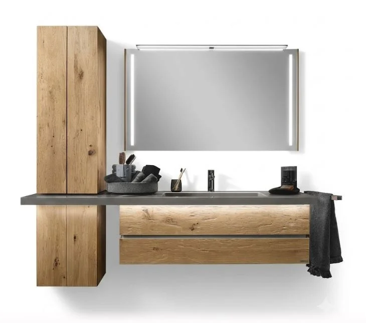 Thielemeyer Fresh Massivholz Badmöbelset 800471/ 801471 - 177 cm