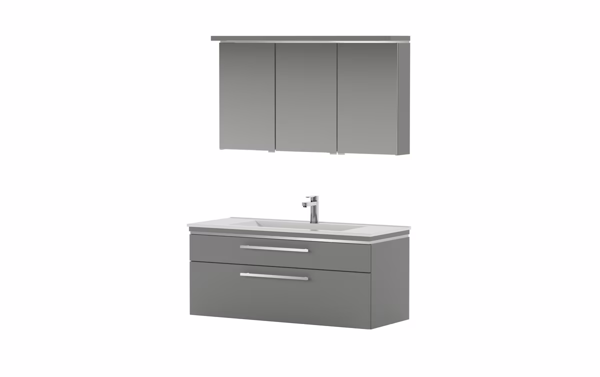 Puris Cool Line Badmöbelset 120 cm - mit Spiegelschrank Serie B - Ansicht 5
