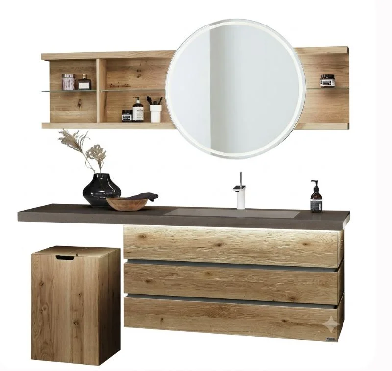Thielemeyer Fresh Massivholz Badmöbelset 800001/801001 - 177 cm