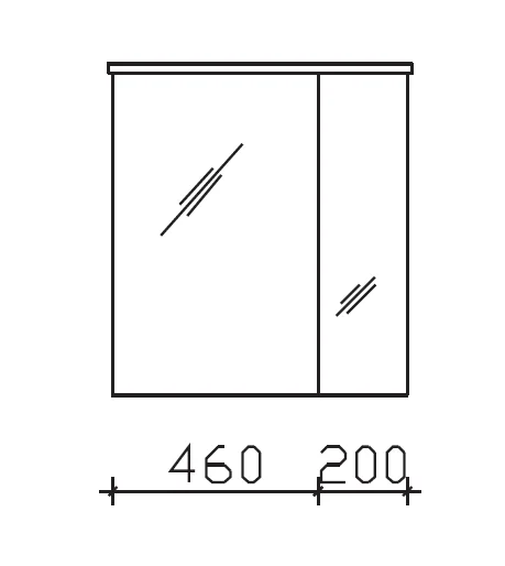 Pelipal Balto Spiegelschrank 66 cm BL-SPS 02 / BL-SPS 22 - Ansicht 2