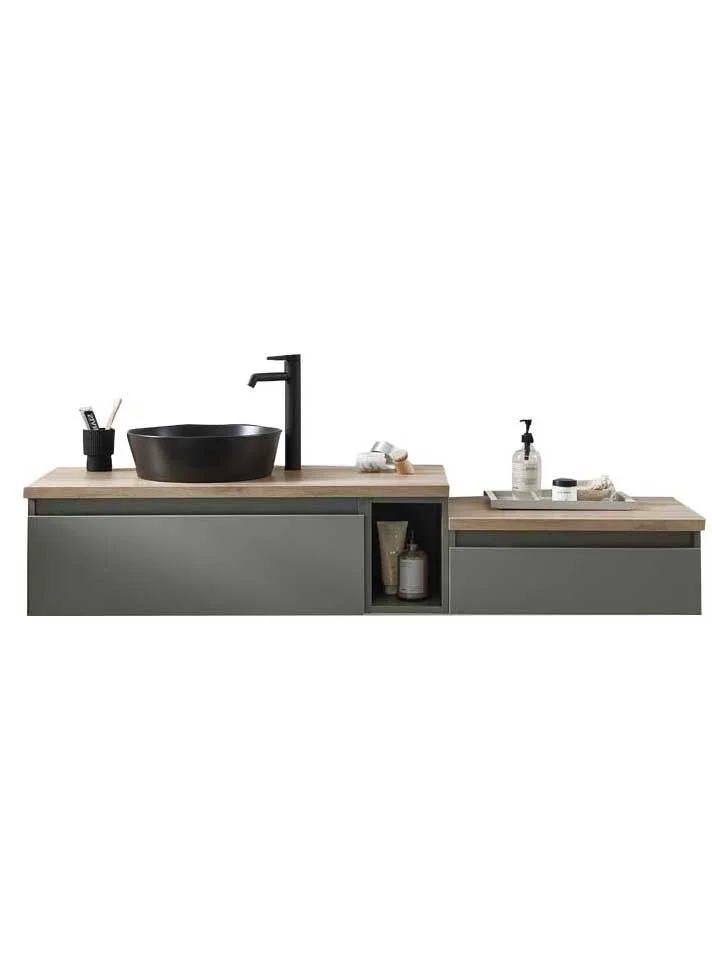 Puris Vialli Badmöbel Set 160 cm breit - Becken links - Ansicht 2