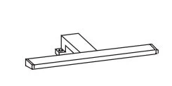 980.001113 Aufsatzleuchte Weiß / 230V LED / 10 Watt / Energieklasse A++ -A / Breite 30 cm / Höhe 5,4 cm / Tiefe 10,7 cm