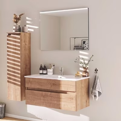 Puris Next 4 You - Badmöbelkombination 3-teilig 90 cm breit - Ansicht 2