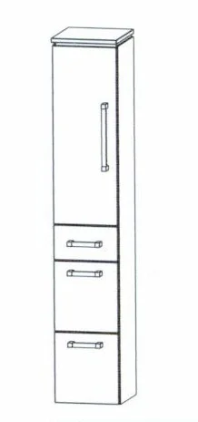 Puris Cool Line Hochschrank 30 cm HNA093A5M - Ansicht 3