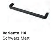 Variante H4 - Schwarz Matt