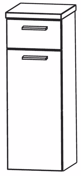 Puris Milano Bad-Highboard 40 cm breit HBA554AW
