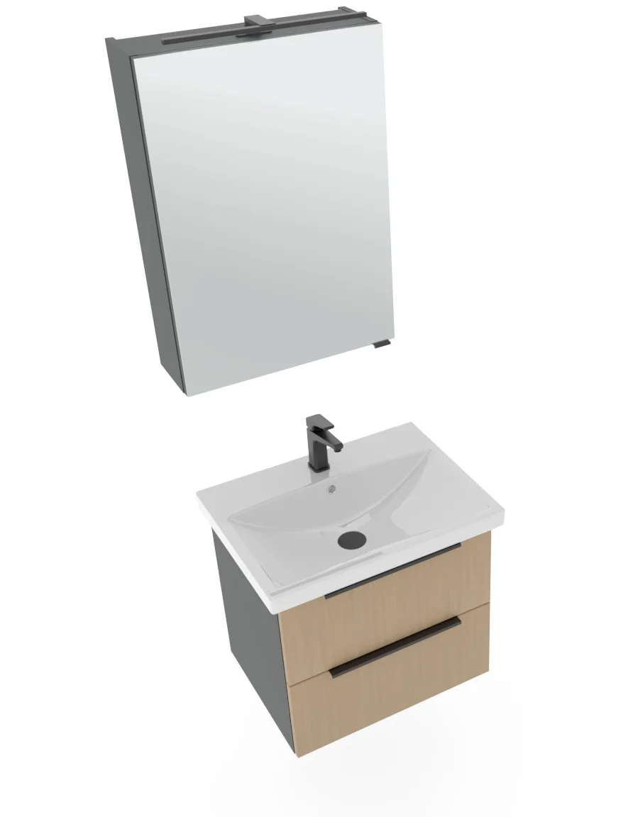 Pelipal 6090 Badmöbelset 60 cm - mit Spiegelschrank - Ansicht 6