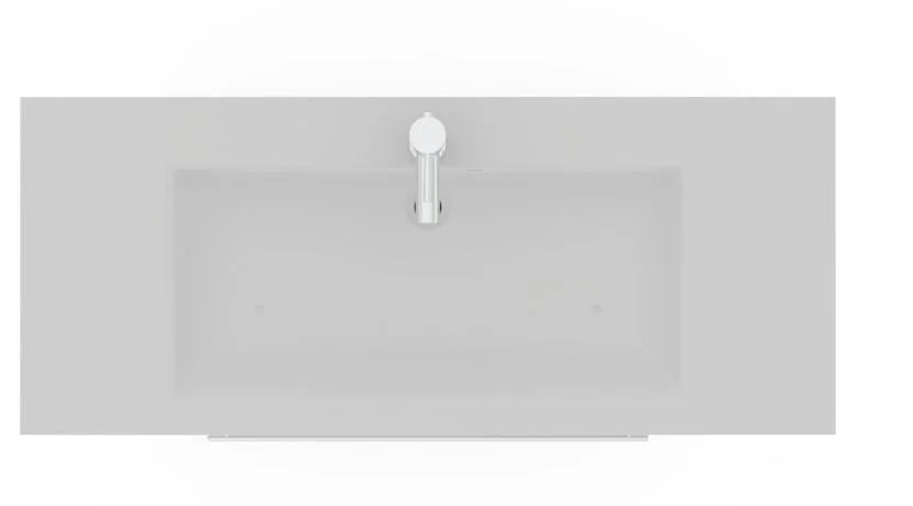 Puris Quada Mineralmarmorwaschtisch mit Unterschrank 120 cm - Weiß glanz - sofort lieferbar - Ansicht 5
