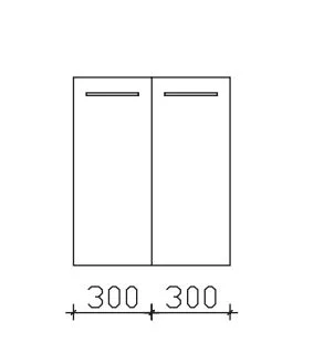 Pelipal Neutrales Highboard - 60 cm breit - Tiefenvariabel