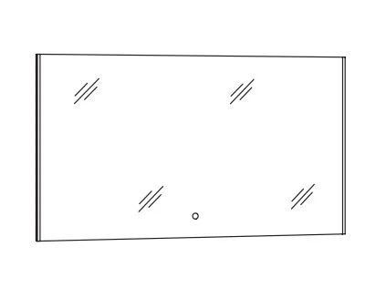 SPBSA14 Spiegelpaneel mit Sensorschalter, seitliche LED Beleuchtung, Helligkeit dimmbar - Maße: 140x70x2,8 cm