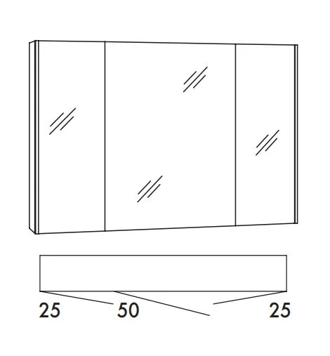 MARLIN 3260fair Spiegelschrank SADA10 / 100 cm - Ansicht 3