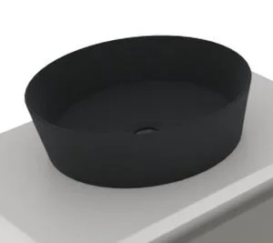 Keramik-Aufsatzwaschtisch Nizza schwarz matt