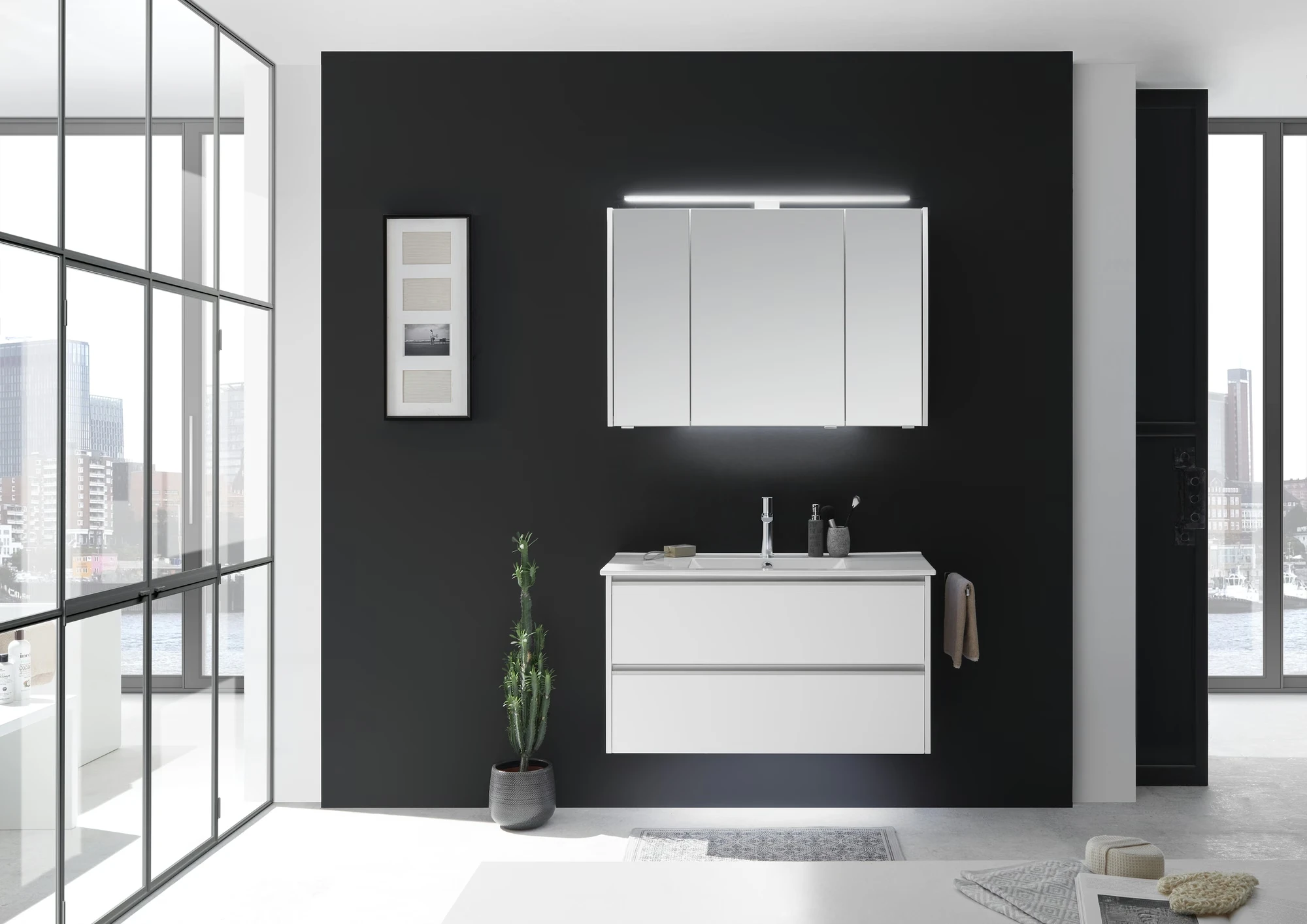 Pelipal 6040 Waschtisch mit Unterschrank 101 cm - 2 Auszüge - Ansicht 4