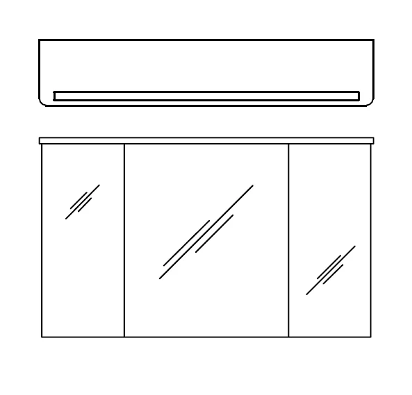 Pelipal 4005 Kombination 117 cm mit Spiegelschrank mit LED-Kranzbodenbeleuchtung - Ansicht 10